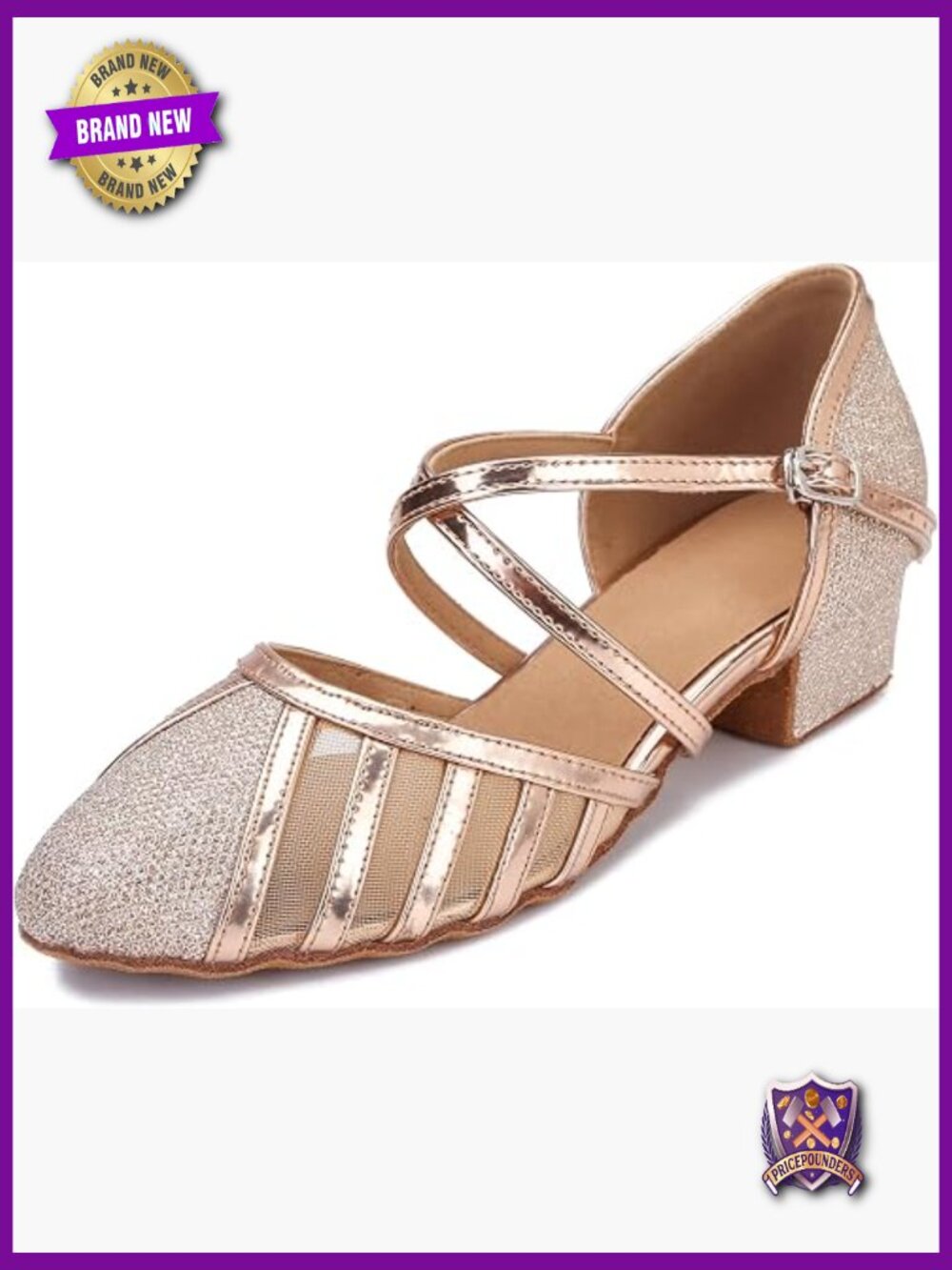 Low Heel Ballroom Dance Shoes Women Latin Salsa Wedding Practice Dancing Shoes